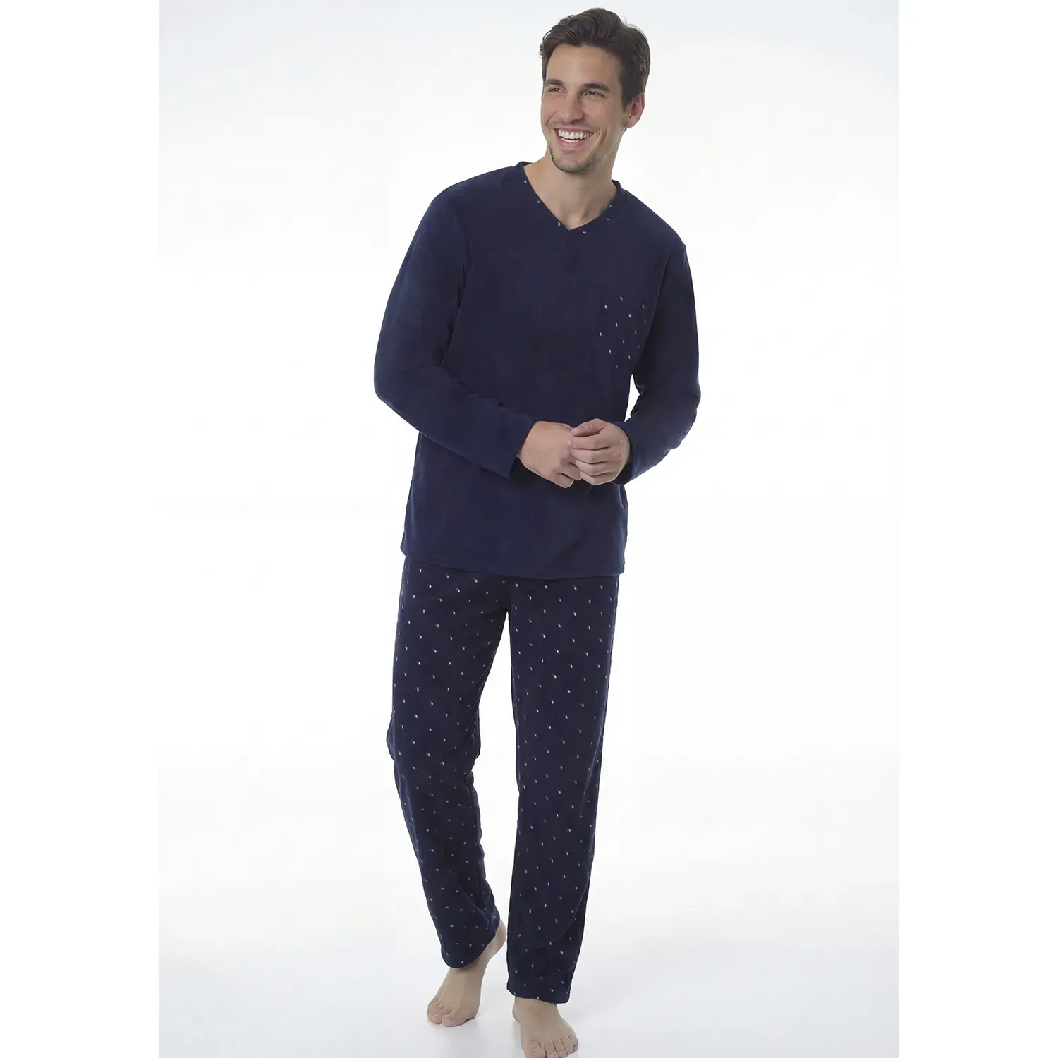 Pijama Kayser Hombre Pantalon Polar color azul | Platanitos
