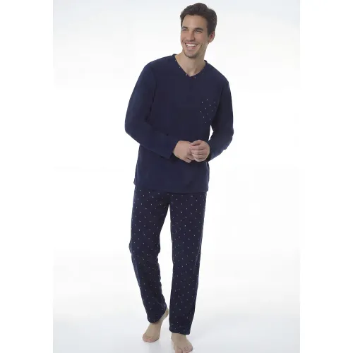 Pijama Kayser Hombre Pantalon Polar color azul | Platanitos