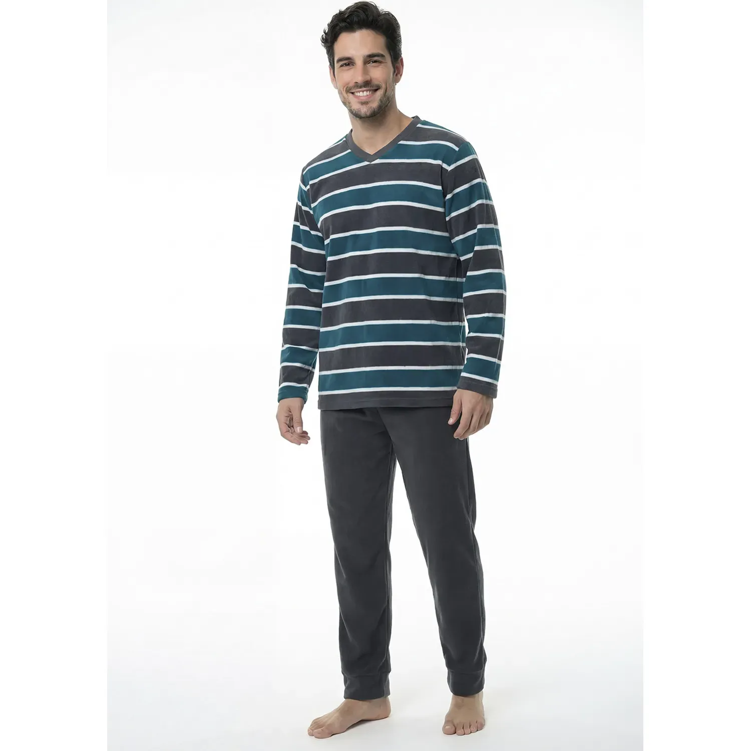 Pijama Kayser Hombre Pantalon Polar color verde | Platanitos