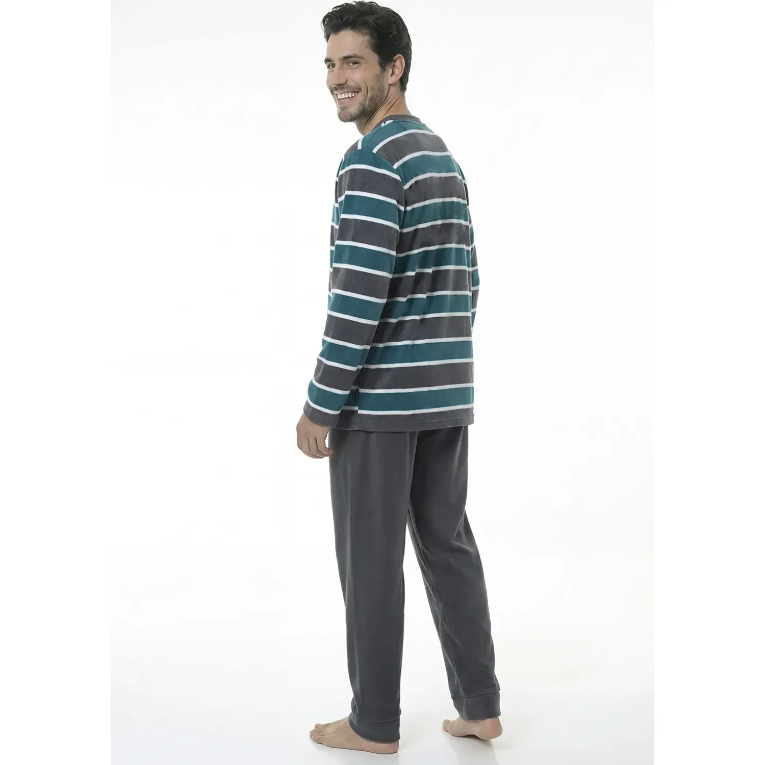 Pijama Kayser Hombre Pantalon Polar color verde | Platanitos