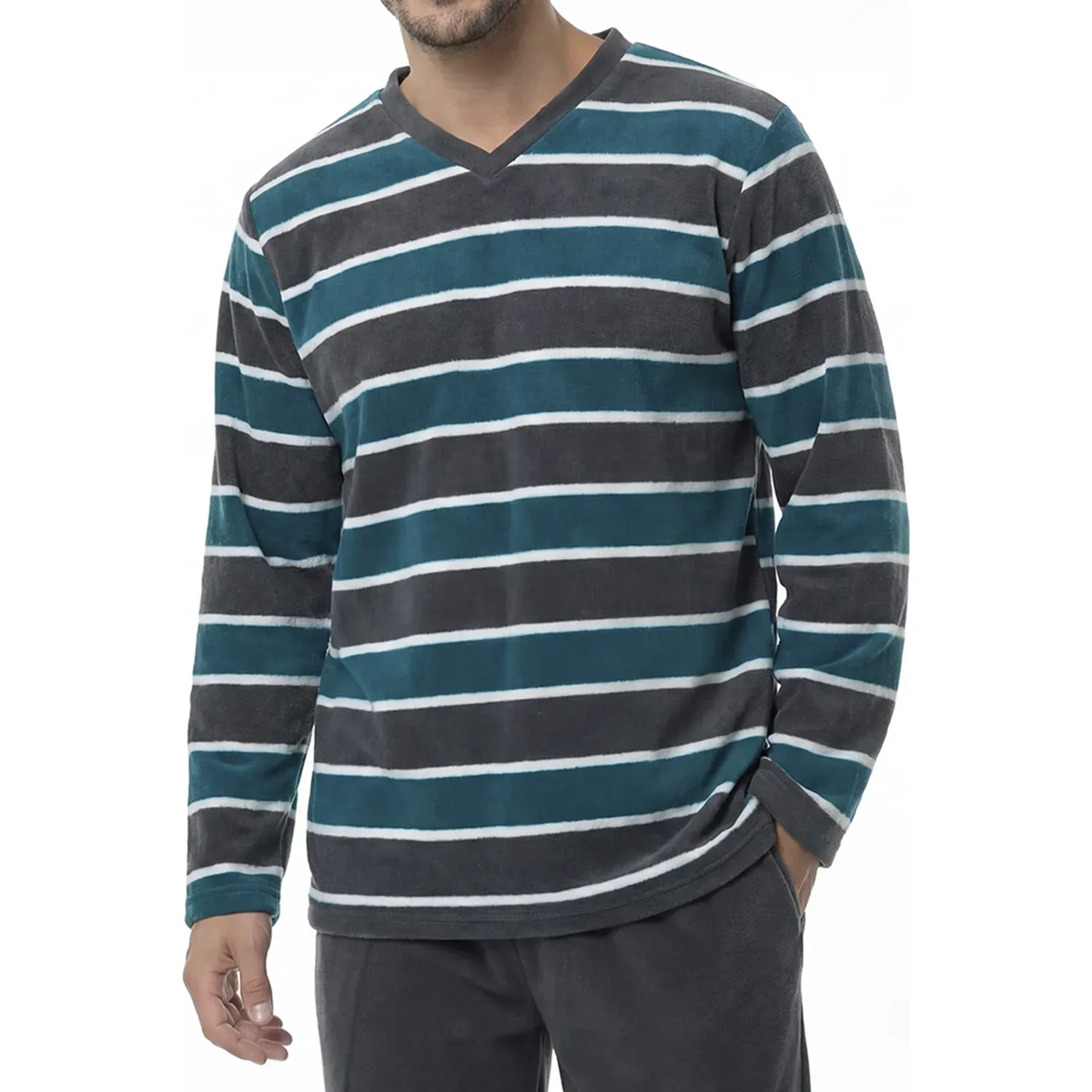 Pijama Kayser Hombre Pantalon Polar color verde | Platanitos