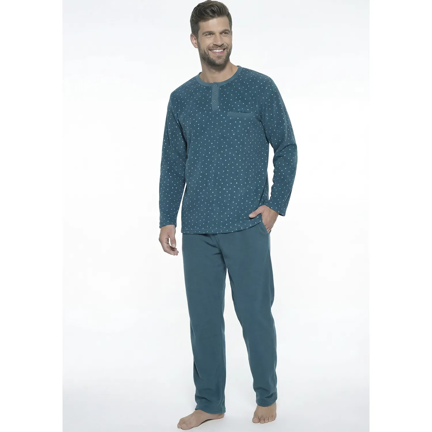Pijama Kayser Hombre Pantalon Polar color petroleo | Platanitos