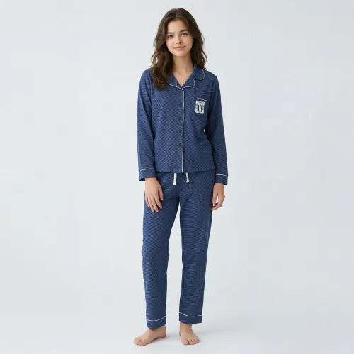 Pijama Kayser Jovencita Pantalon Algodon color azul | Platanitos