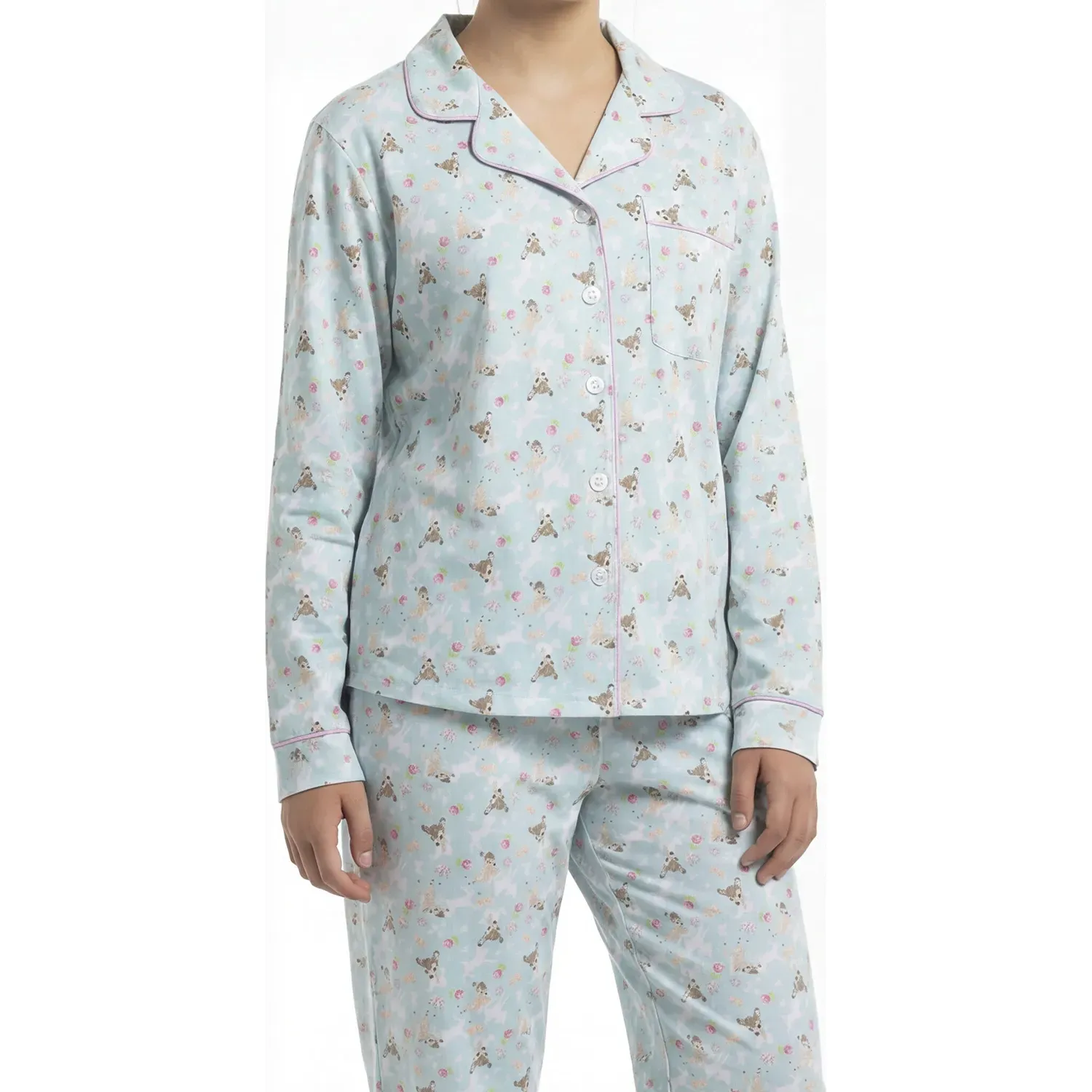 Pijama Kayser Jovencita Pantalon Algodon color celeste | Platanitos
