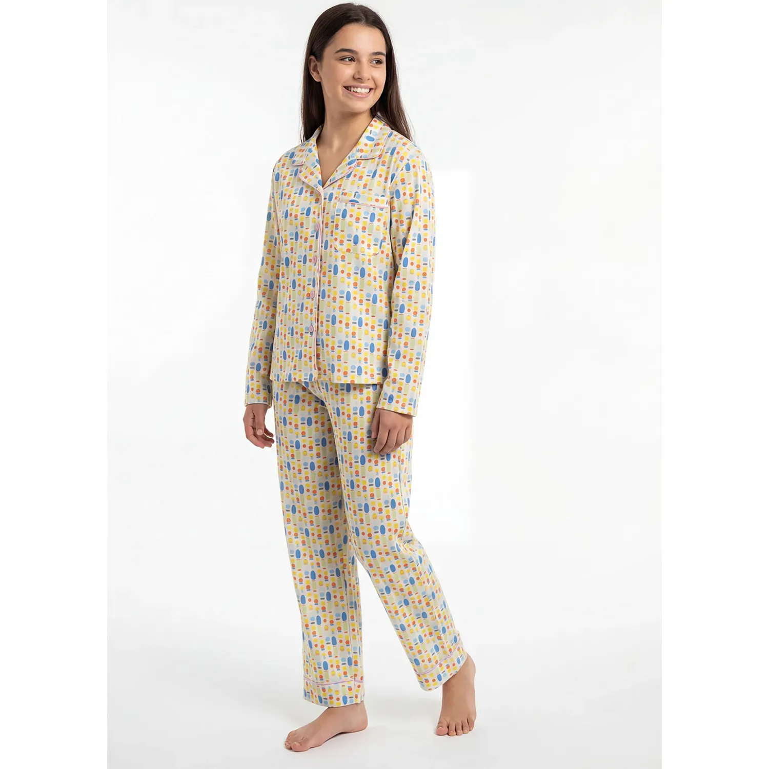 Pijama Kayser Jovencita Pantalon Algodon color blanco | Platanitos