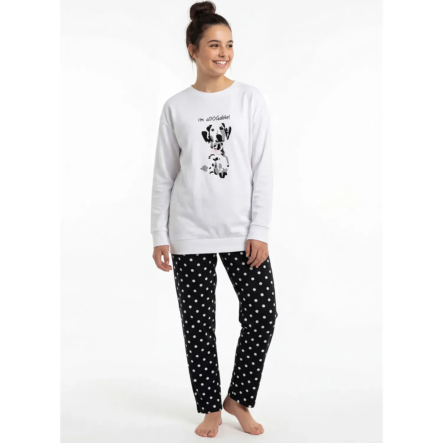 Pijama Kayser Jovencita Pantalon Algodon color blanco | Platanitos
