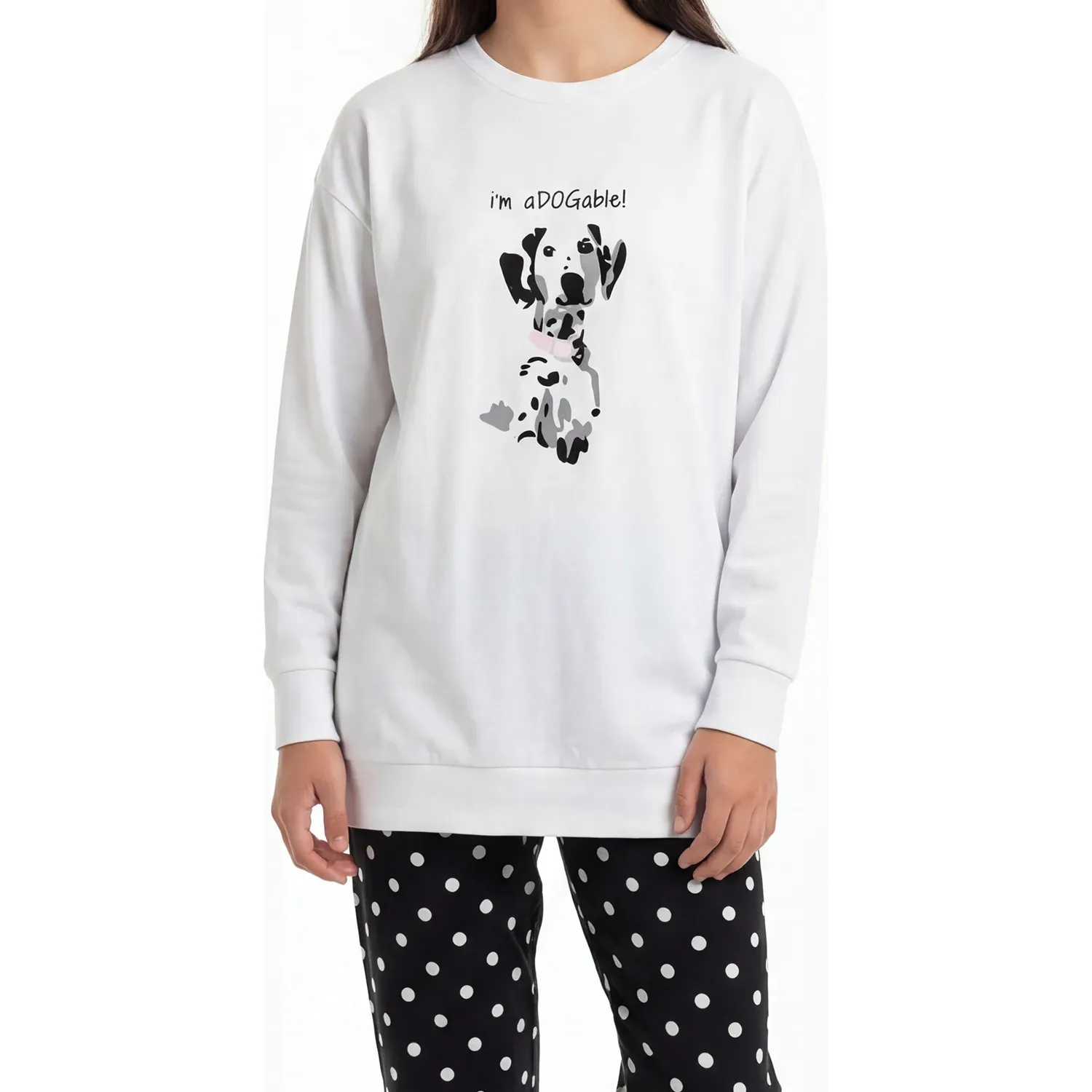 Pijama Kayser Jovencita Pantalon Algodon color blanco | Platanitos