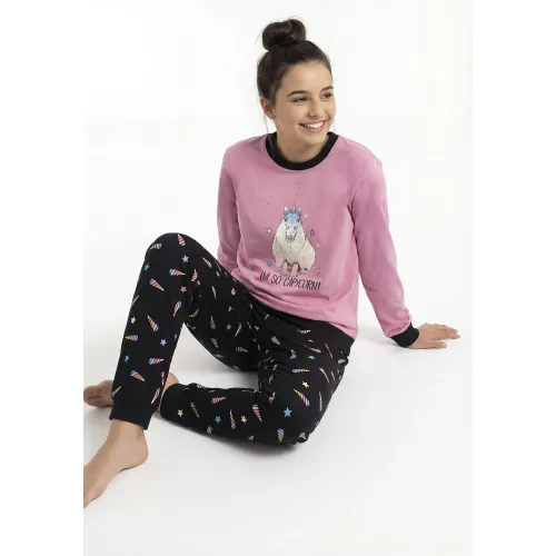 Pijama Kayser Jovencita Pantalon Algodon color rosado | Platanitos