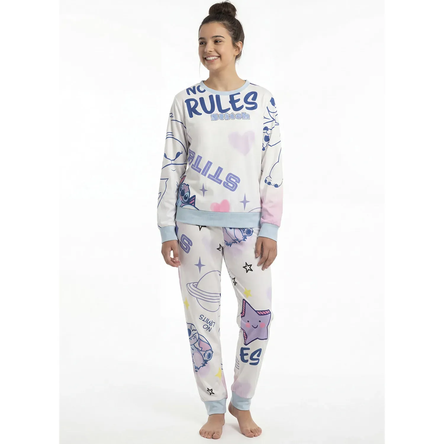 Pijama Kayser Jovencita Pantalon Plush color celeste | Platanitos