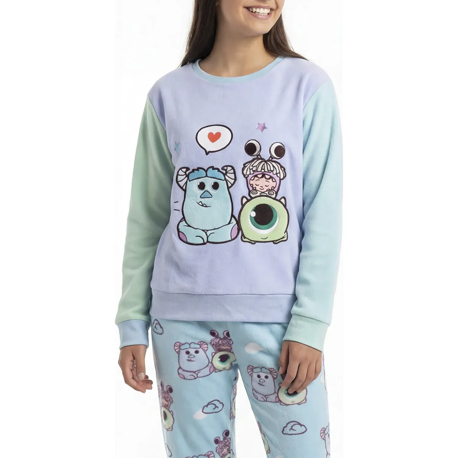 Pijama Kayser Jovencita Pantalon Polar color celeste | Platanitos
