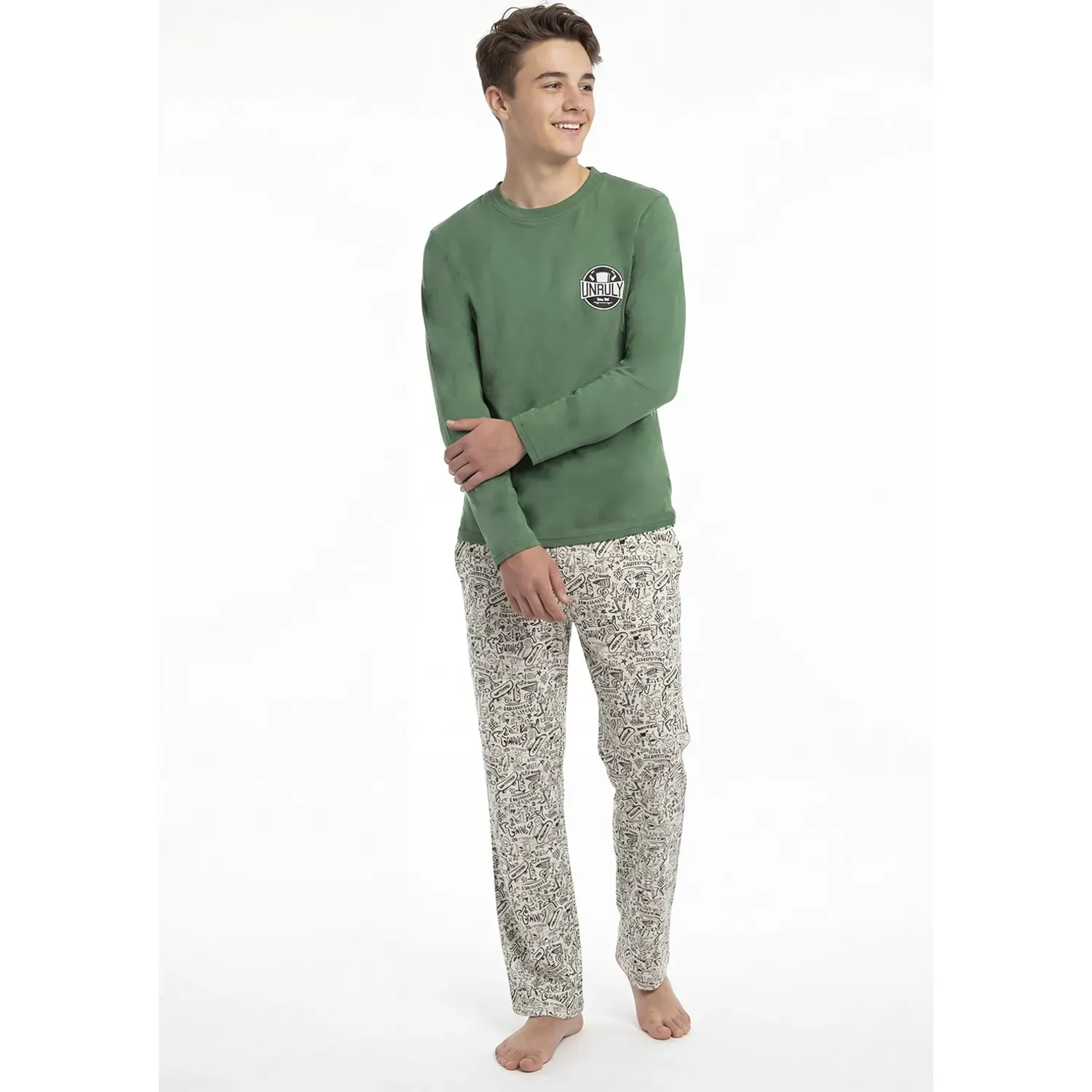Pijama Kayser Jovencito Pantalon Algodon color verde | Platanitos