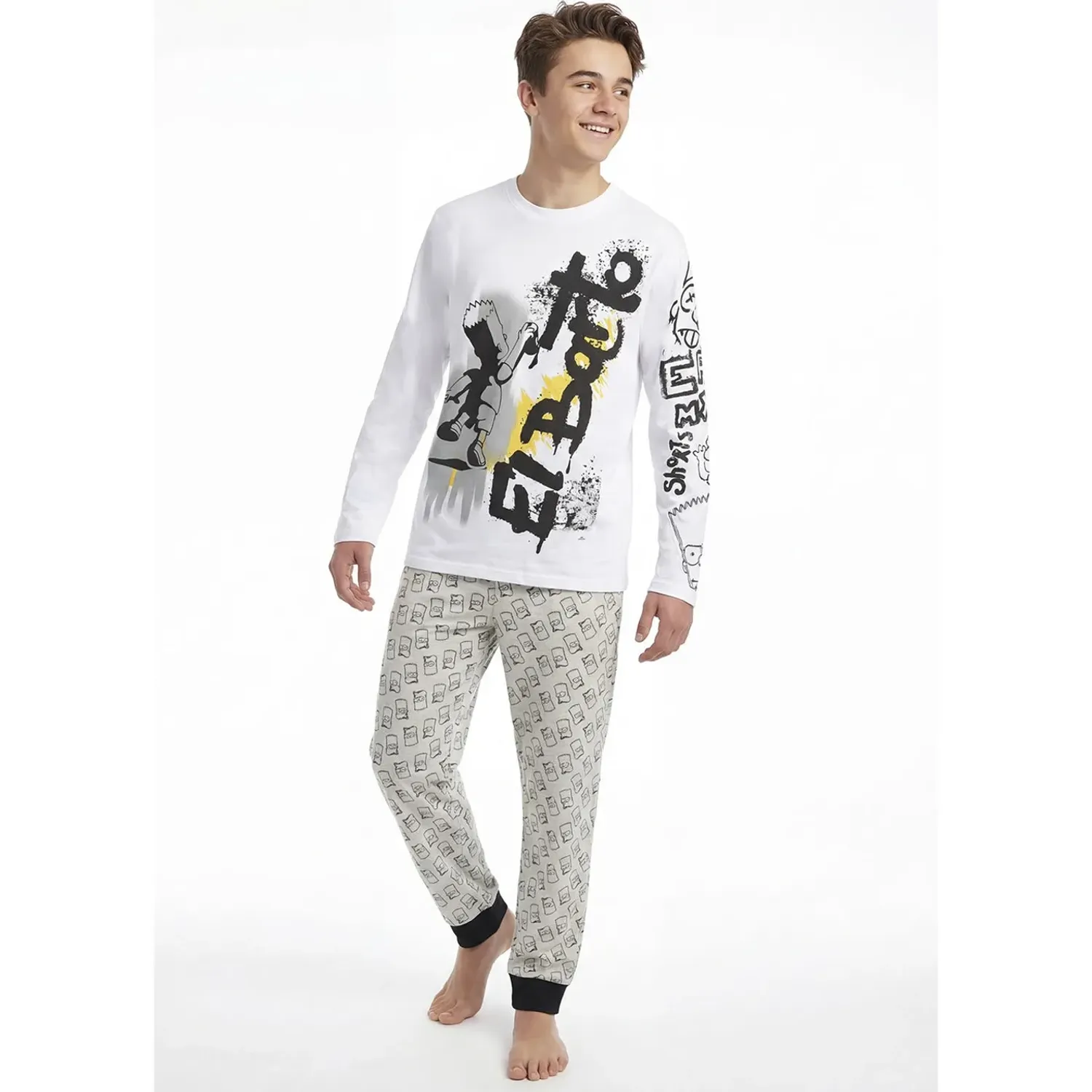Pijama Kayser Jovencito Pantalon Algodon color blanco | Platanitos