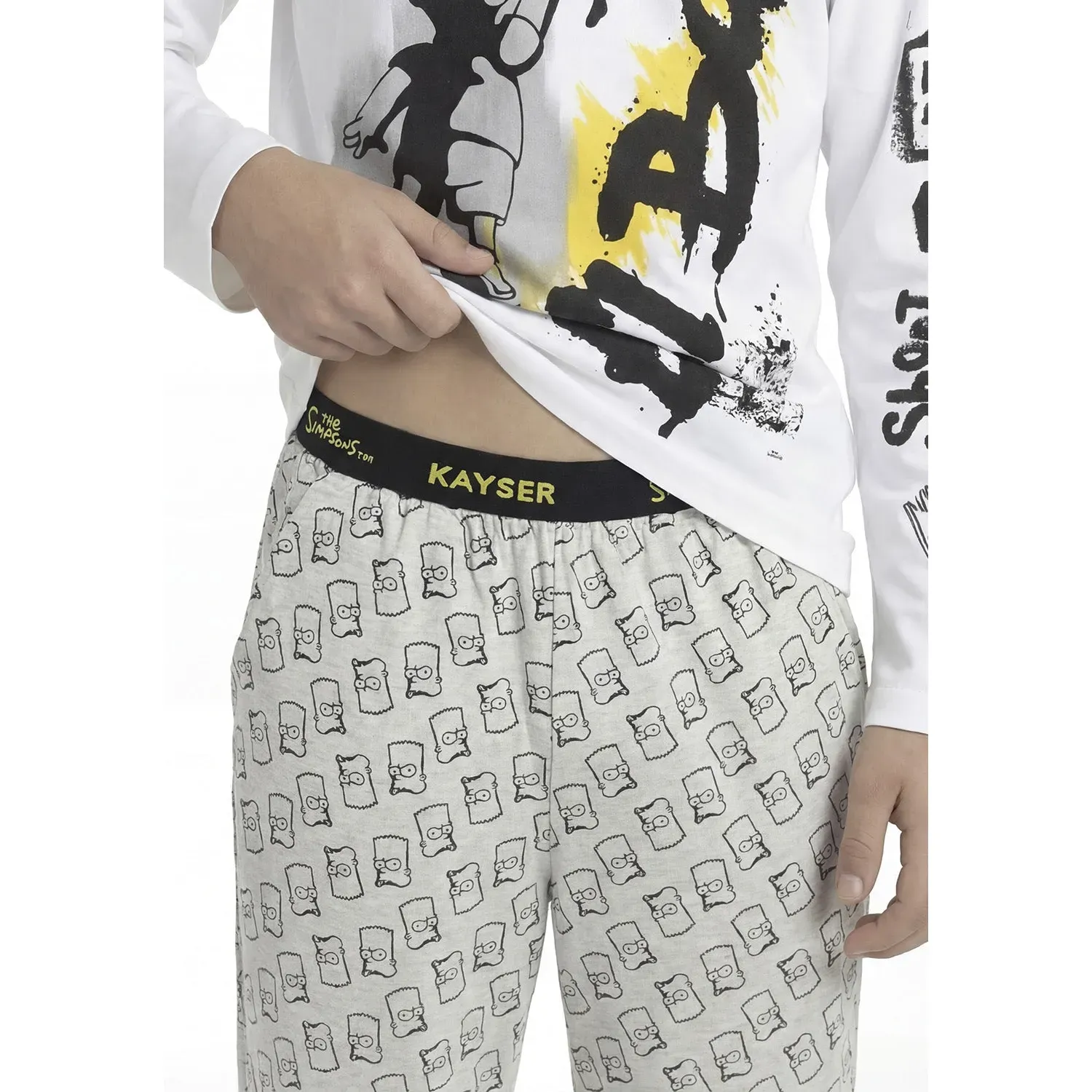 Pijama Kayser Jovencito Pantalon Algodon color blanco | Platanitos