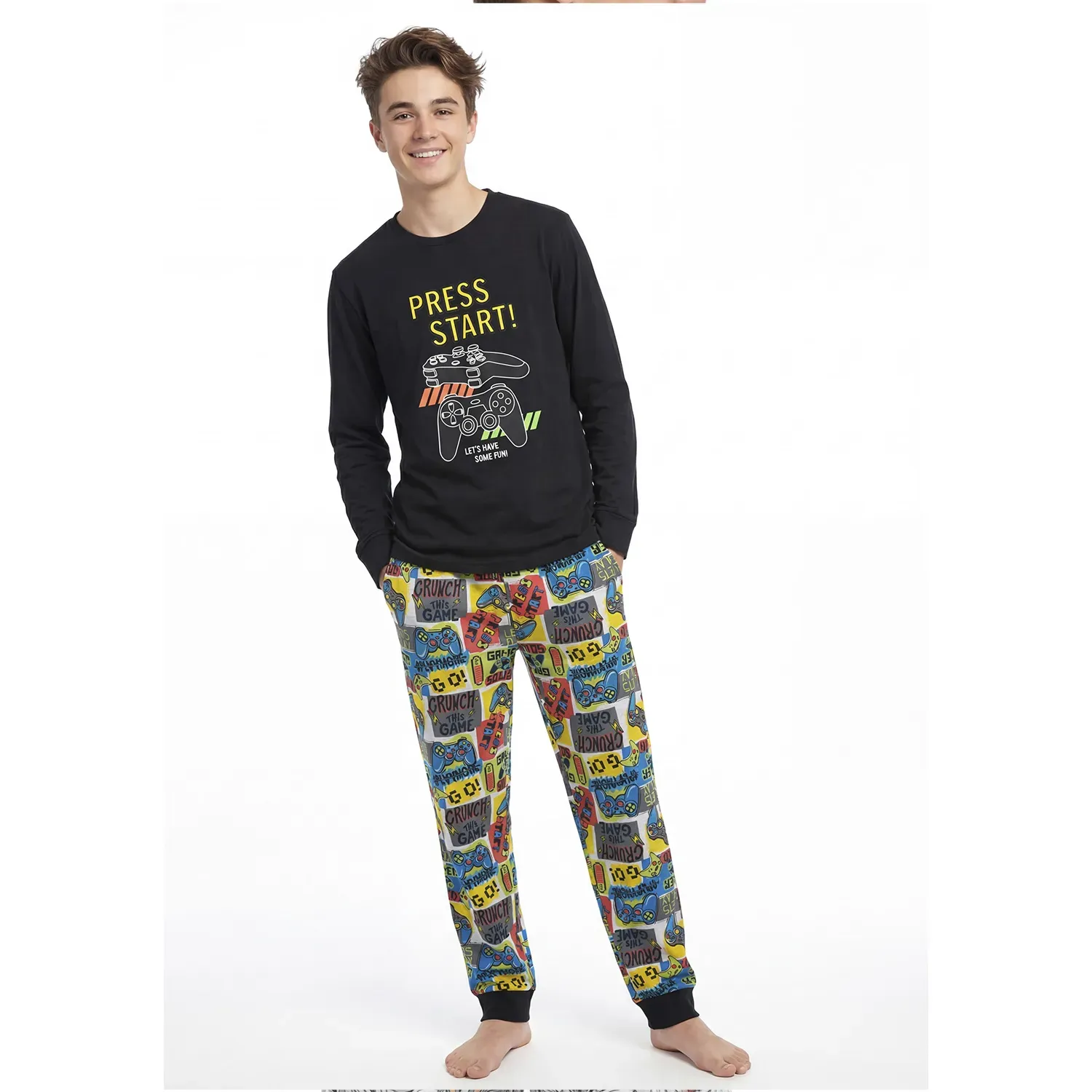 Pijama Kayser Jovencito Pantalon Algodon color negro | Platanitos