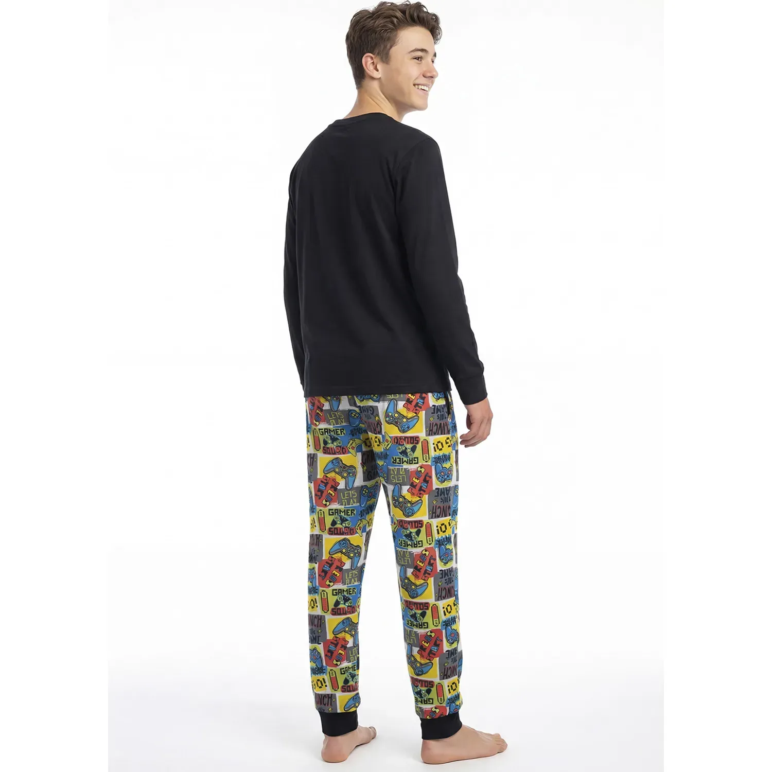 Pijama Kayser Jovencito Pantalon Algodon color negro | Platanitos