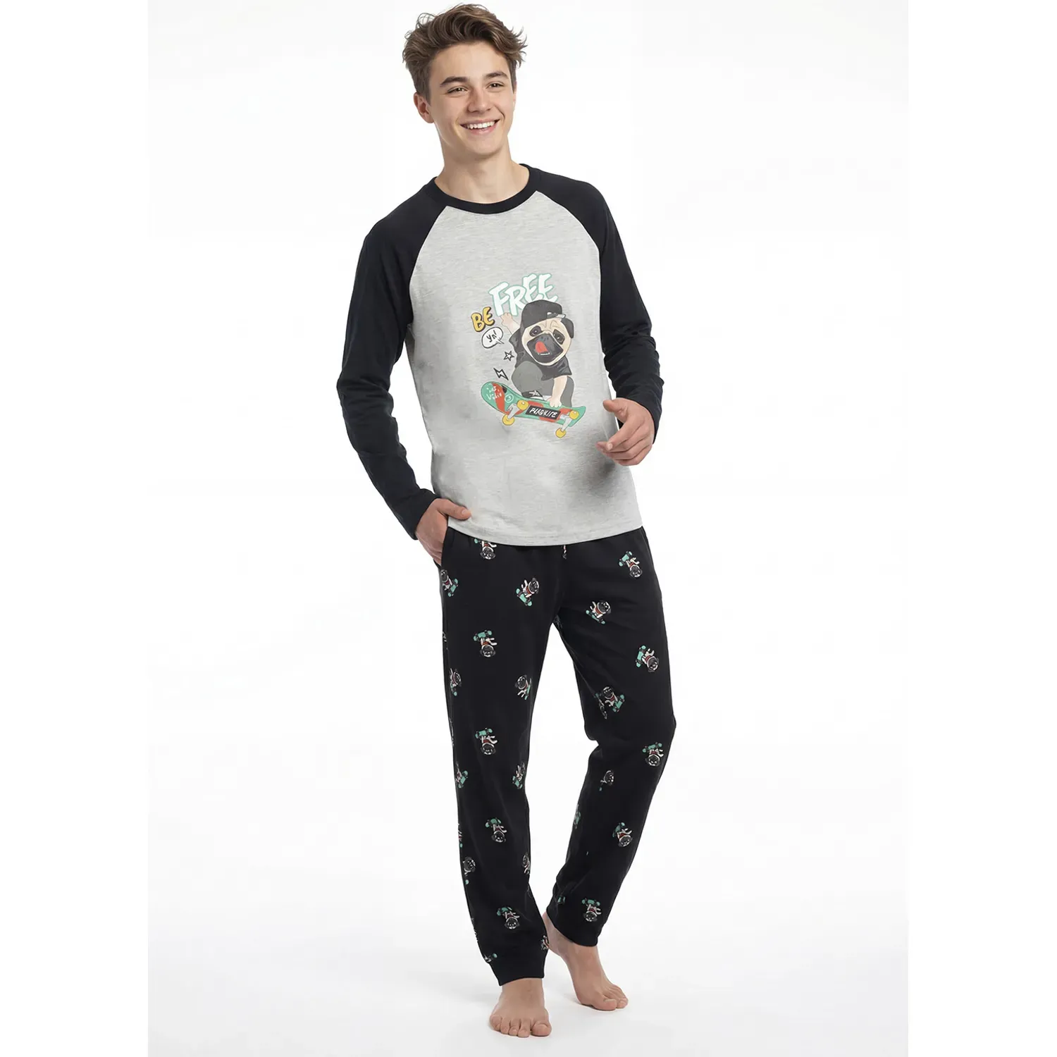 Pijama Kayser Jovencito Pantalon Algodon color gris | Platanitos