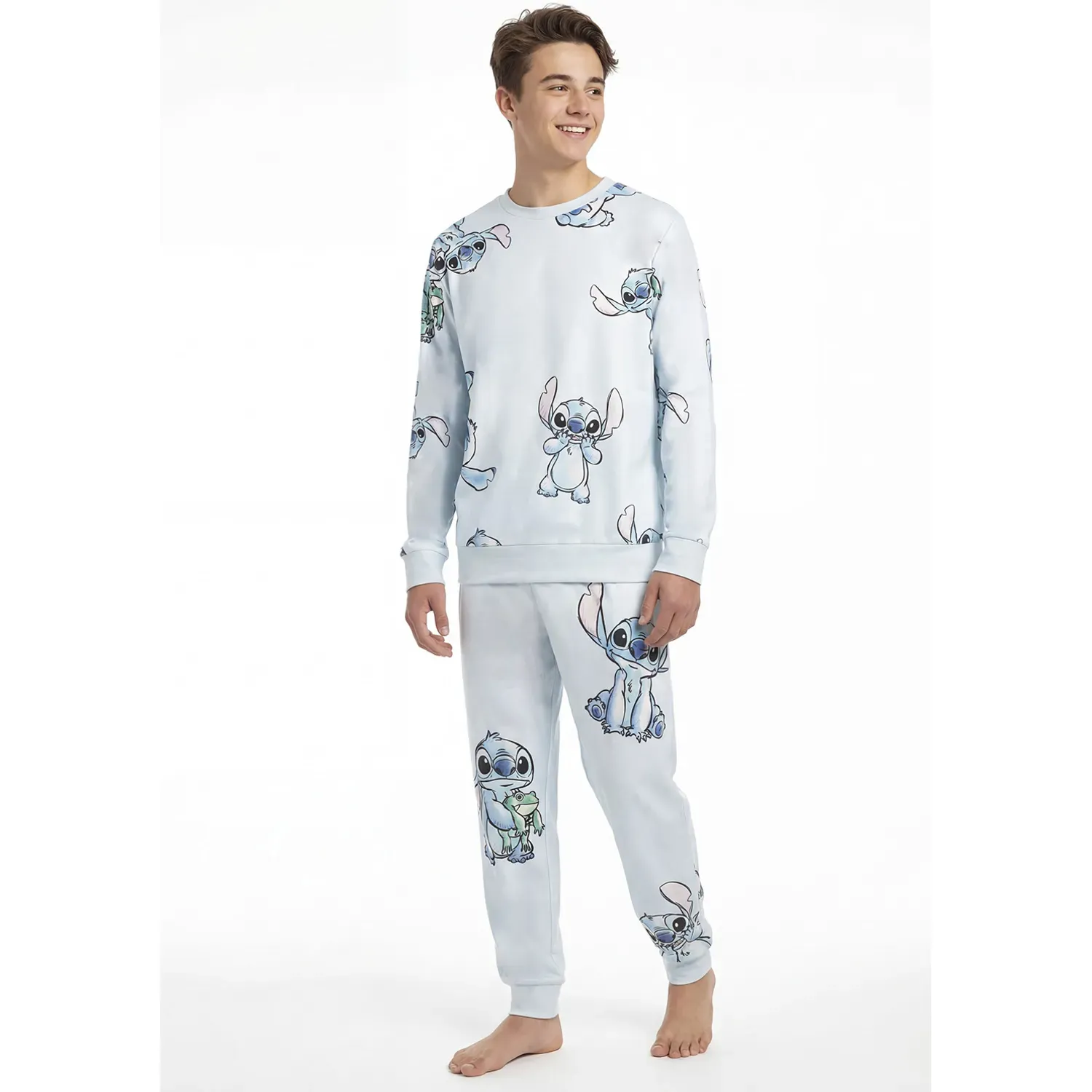Pijama Kayser Jovencito Pantalon Plush color celeste | Platanitos