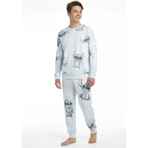 Pijama Kayser Jovencito Pantalon Plush color celeste | Platanitos