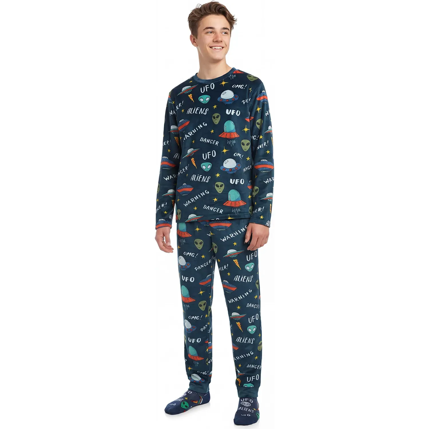 Pijama Kayser Jovencito Pantalon Plush color azul | Platanitos