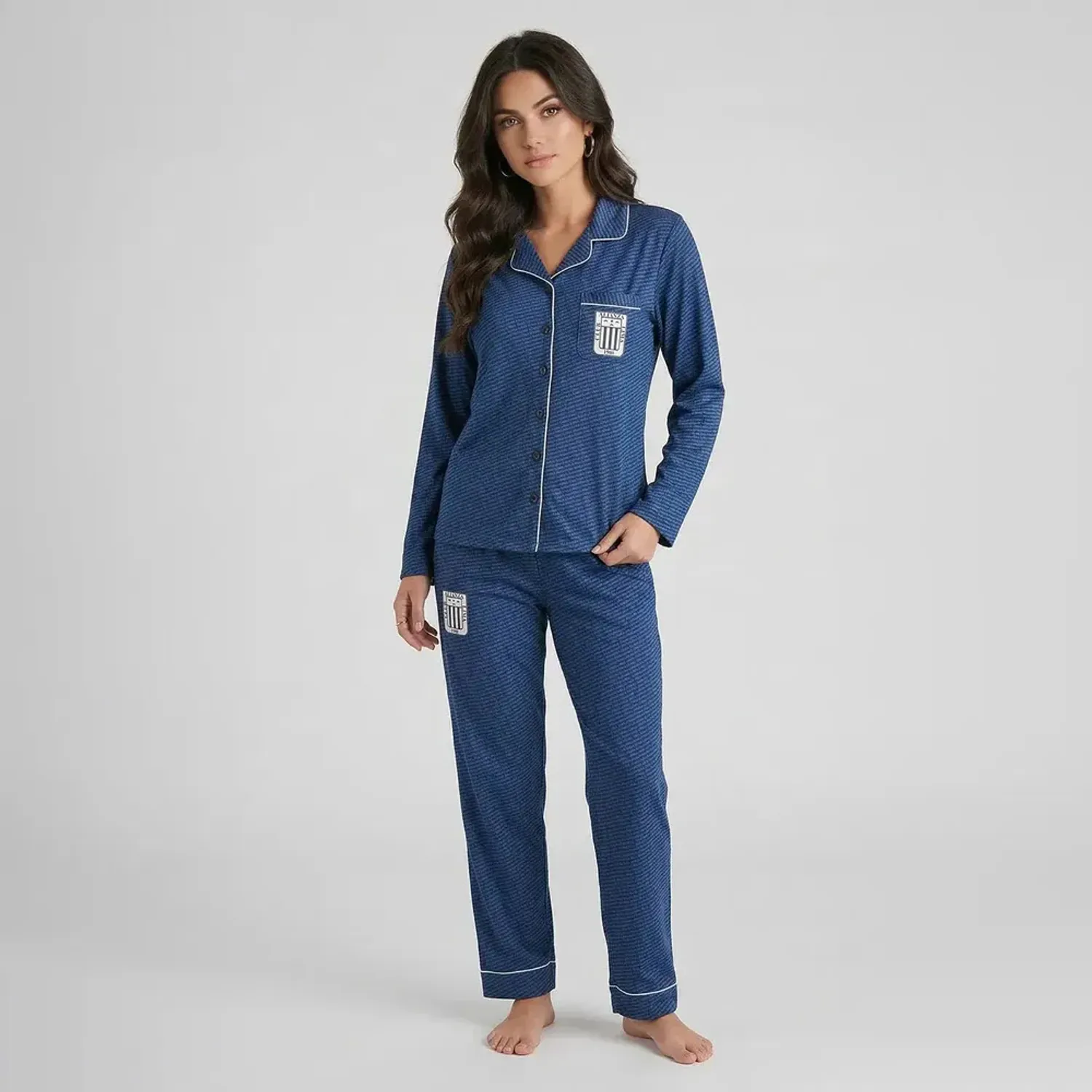 Pijama Kayser Mujer Pantalon Algodon color azul | Platanitos