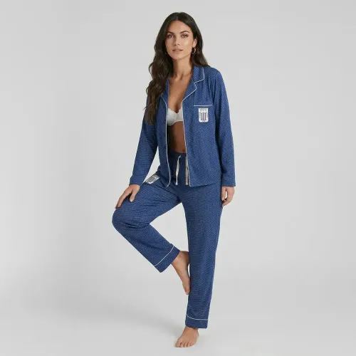Pijama Kayser Mujer Pantalon Algodon color azul | Platanitos
