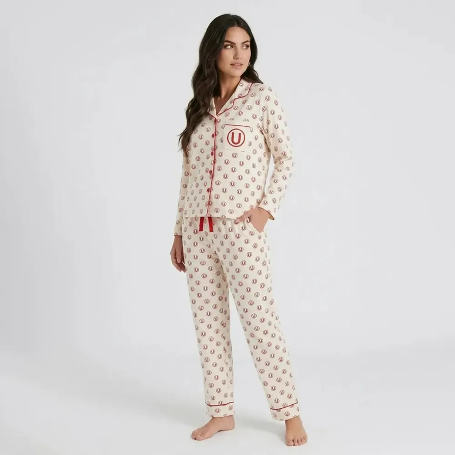 Pijama Kayser Mujer Pantalon Algodon color beige | Platanitos