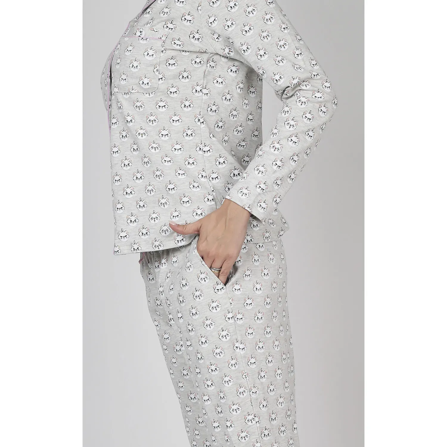 Pijama Kayser Mujer Pantalon Algodon color gris | Platanitos