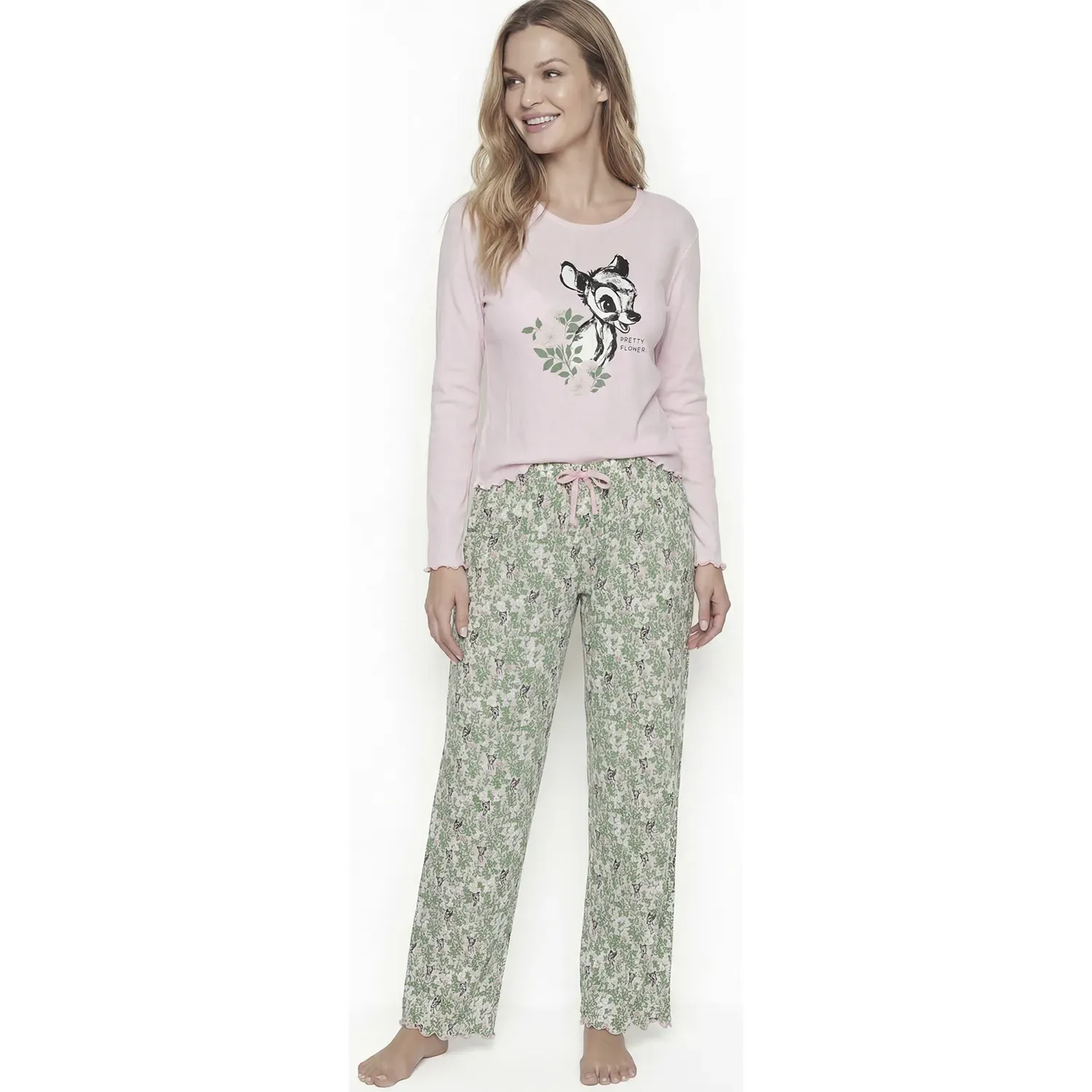 Pijama Kayser Mujer Pantalon Algodon color rosado | Platanitos
