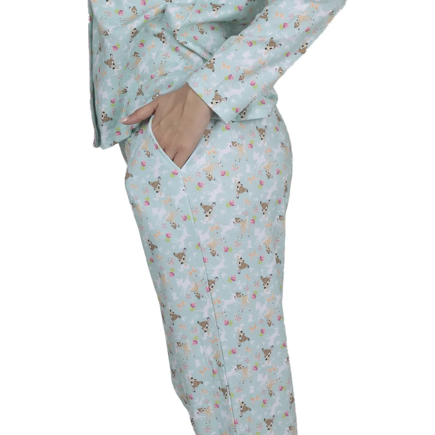 Pijama Kayser Mujer Pantalon Algodon color celeste | Platanitos