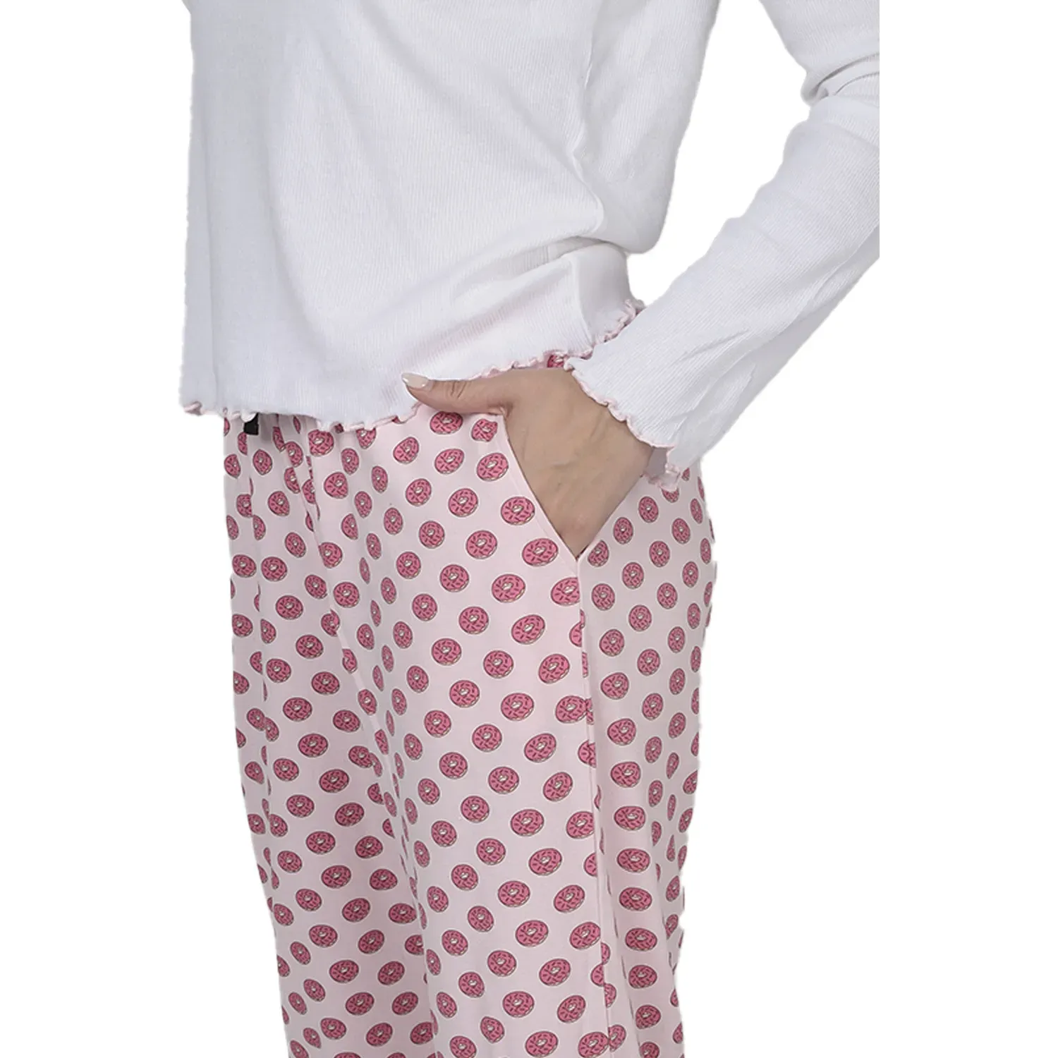 Kayser Pijama Kayser Mujer Pantalon Algodon color blanco | Platanitos