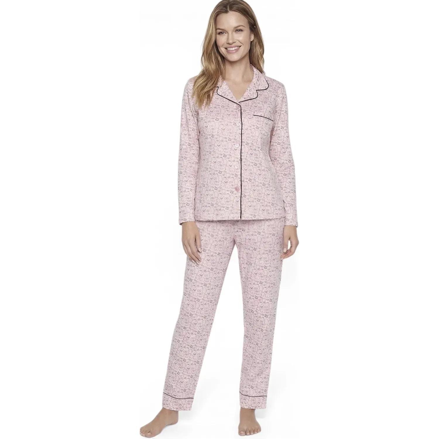Pijama Kayser Mujer Pantalon Algodon color rosado | Platanitos