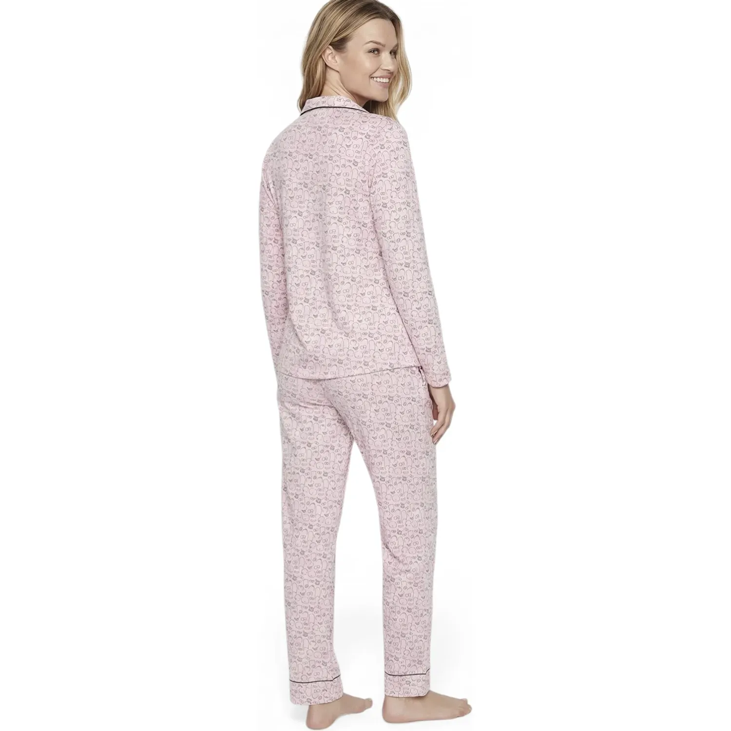 Pijama Kayser Mujer Pantalon Algodon color rosado | Platanitos