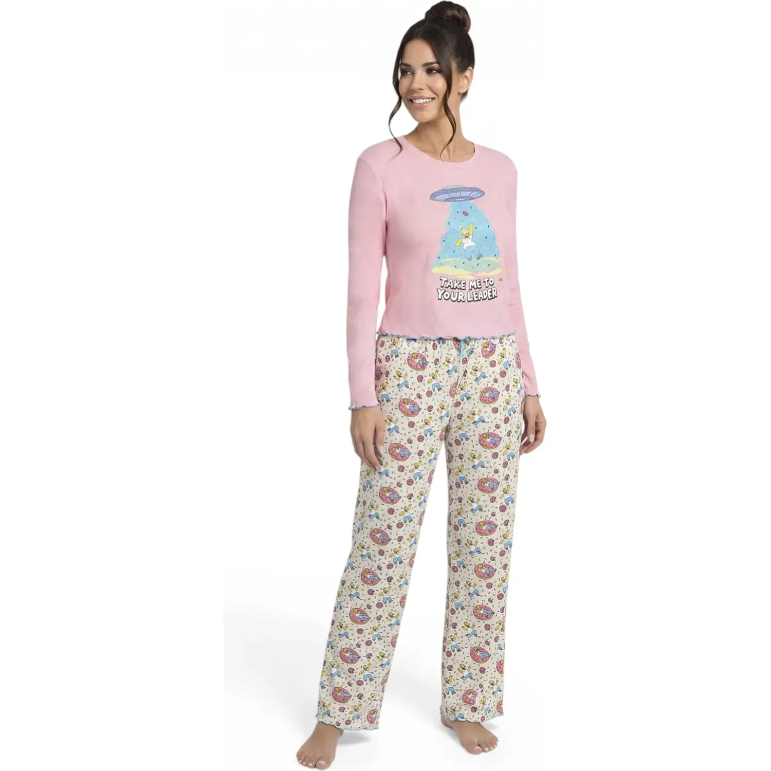 Pijama Kayser Mujer Pantalon Algodon color rosado | Platanitos