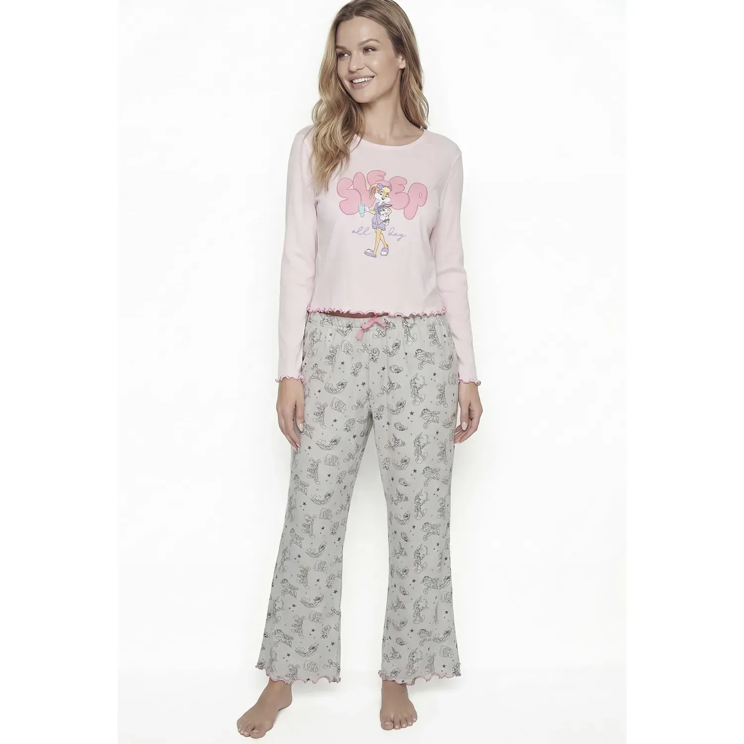 Pijama Kayser Mujer Pantalon Algodon color rosado | Platanitos