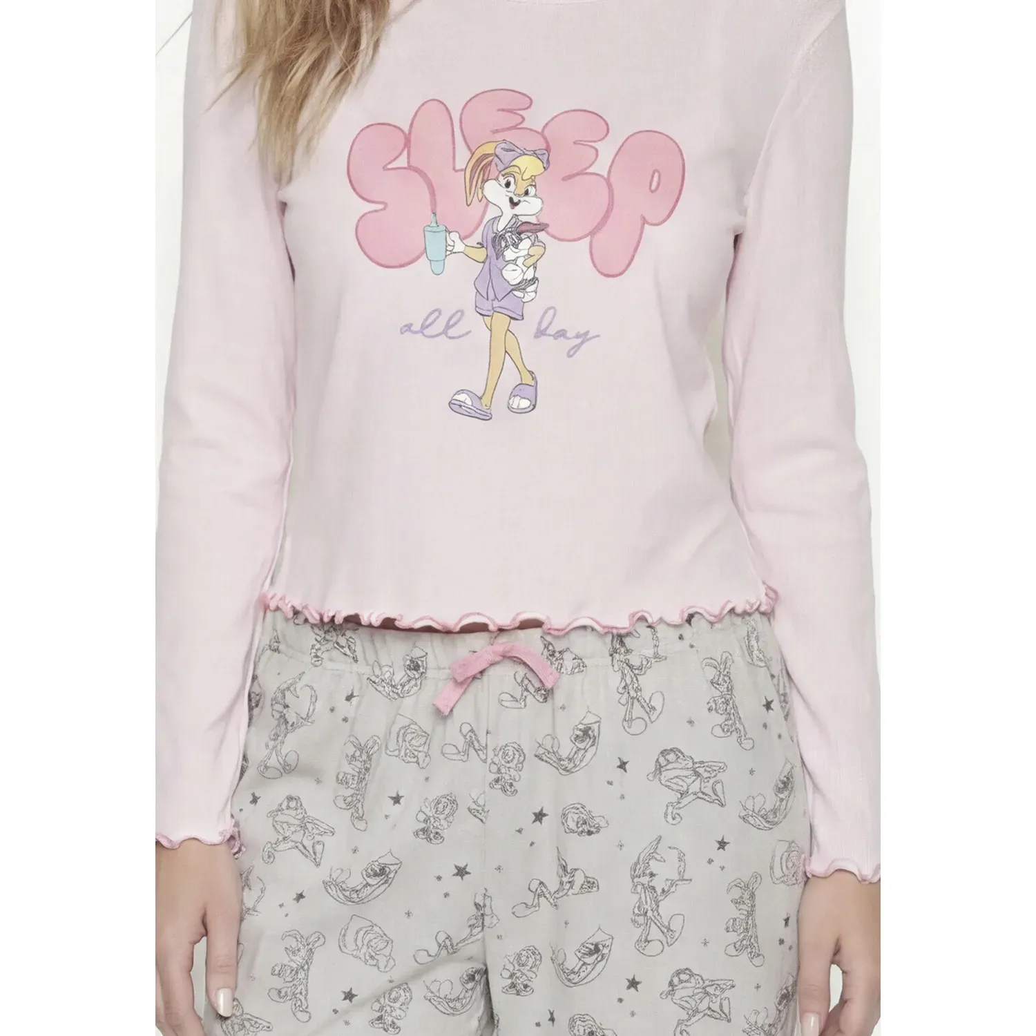 Pijama Kayser Mujer Pantalon Algodon color rosado | Platanitos