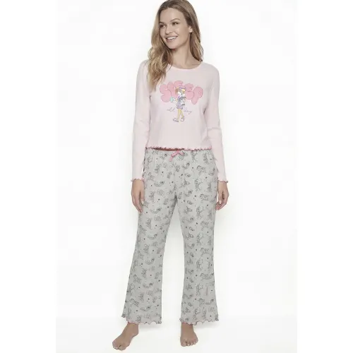 Pijama Kayser Mujer Pantalon Algodon color rosado | Platanitos