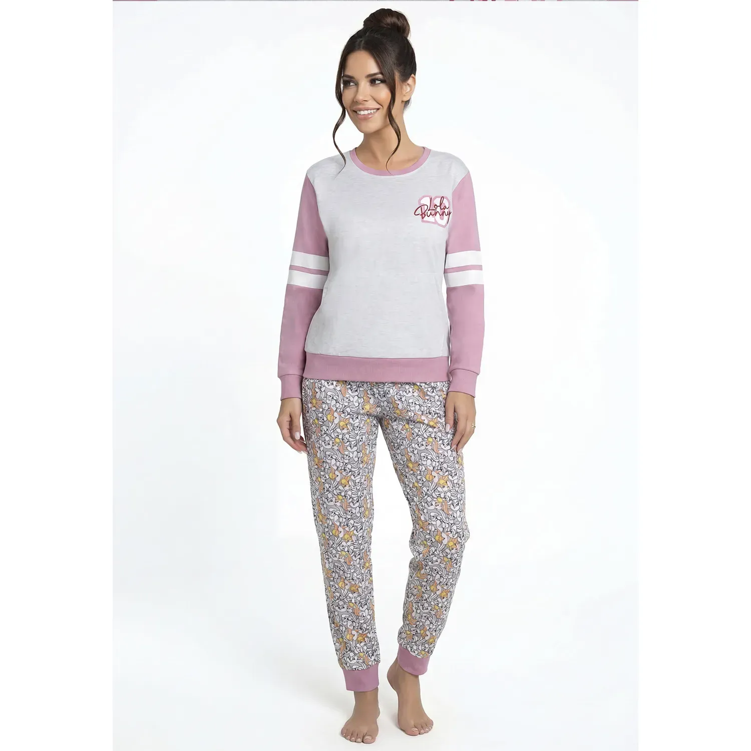 Pijama Kayser Mujer Pantalon Algodon color rosado | Platanitos