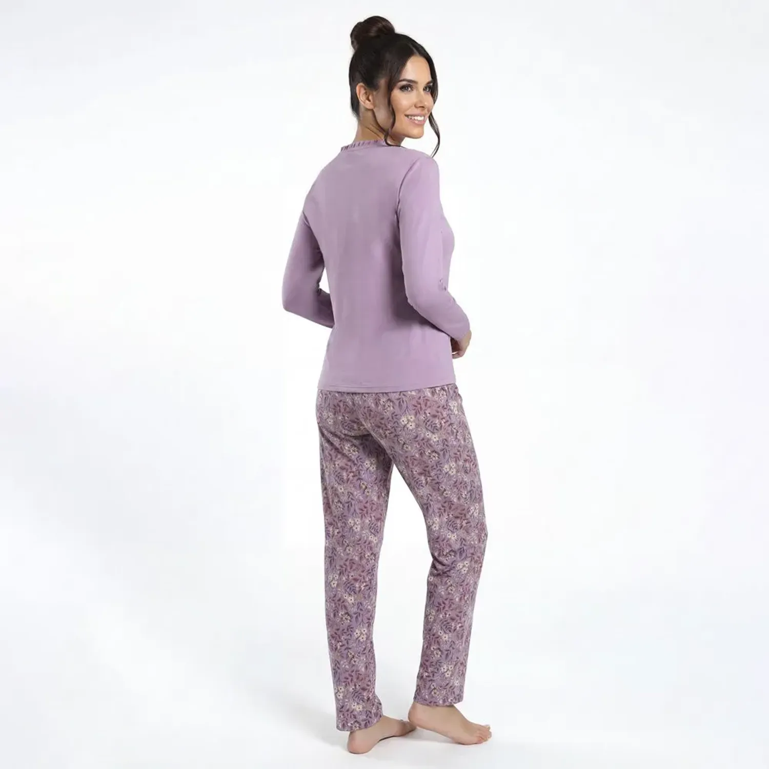 Pijama Kayser Mujer Pantalon Algodon color morado | Platanitos