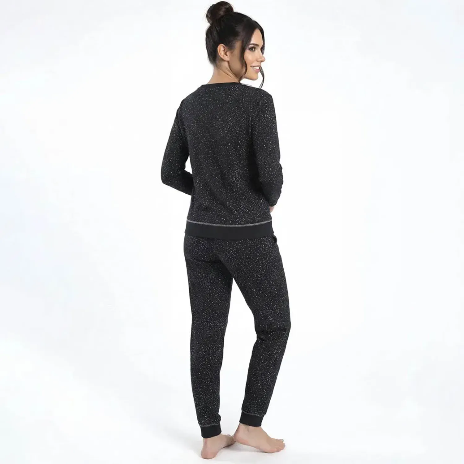 Pijama Kayser Mujer Pantalon Algodon color negro | Platanitos