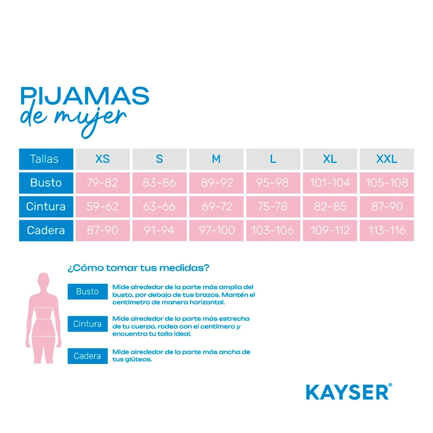 Kayser Pijama Kayser Mujer Pantalon Algodon color negro | Platanitos