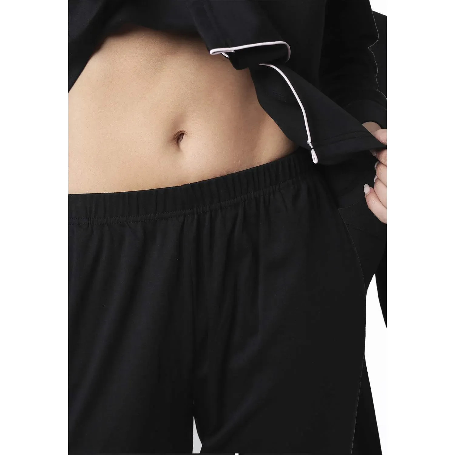 Pijama Kayser Mujer Pantalon Algodon color negro | Platanitos