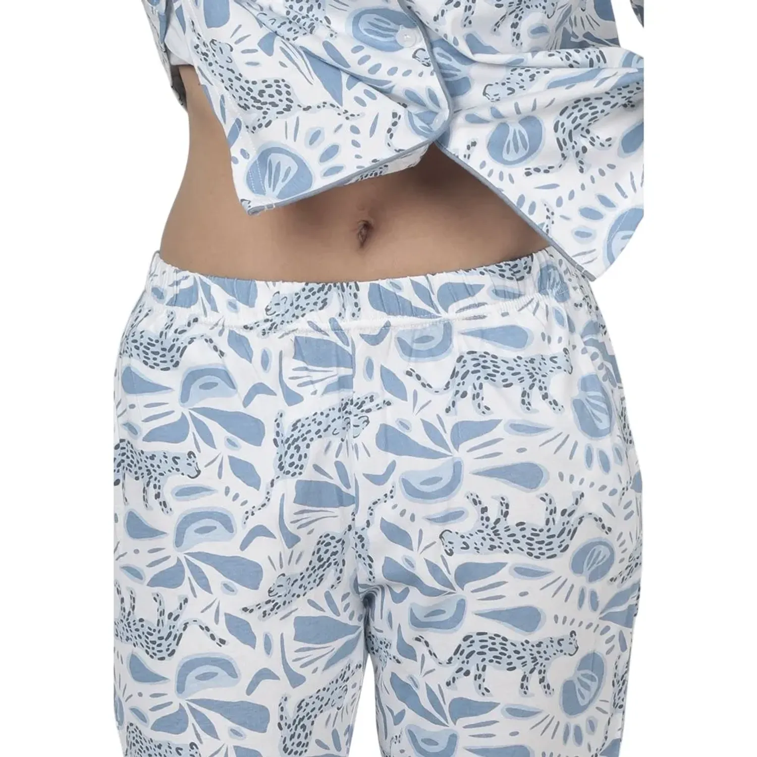 Pijama Kayser Mujer Pantalon Algodon color azul | Platanitos