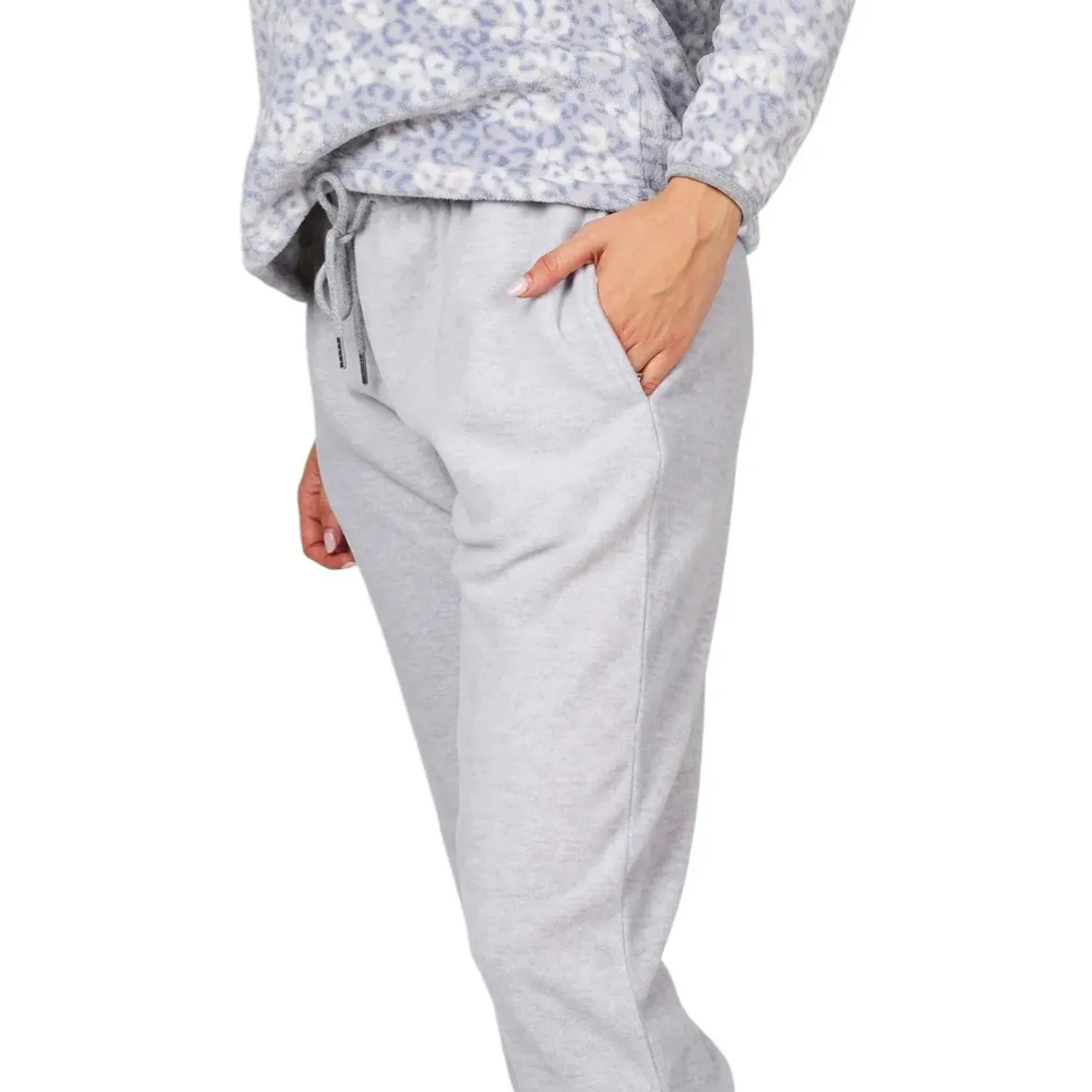 Pijama Kayser Mujer Pantalon Coral Fleece color azul | Platanitos