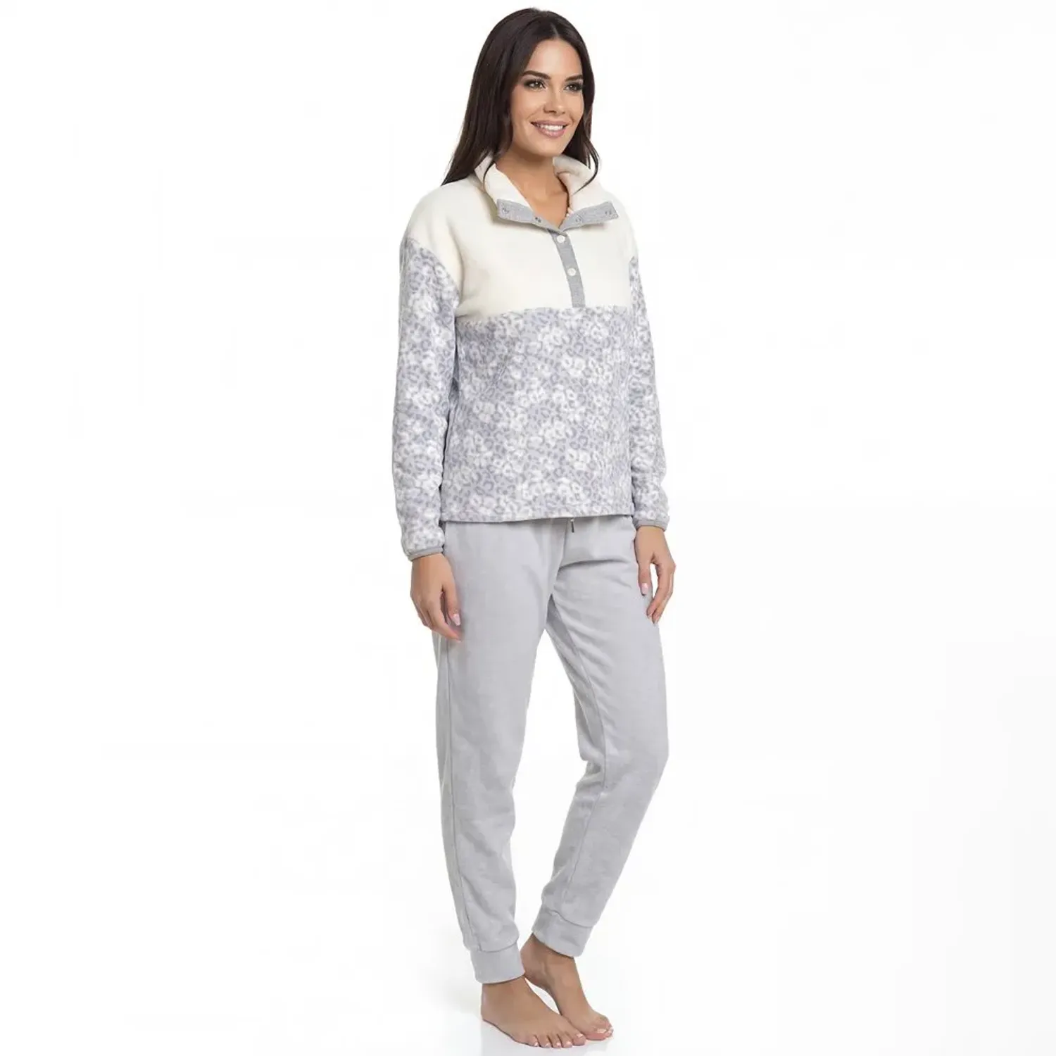 Pijama Kayser Mujer Pantalon Coral Fleece color azul | Platanitos