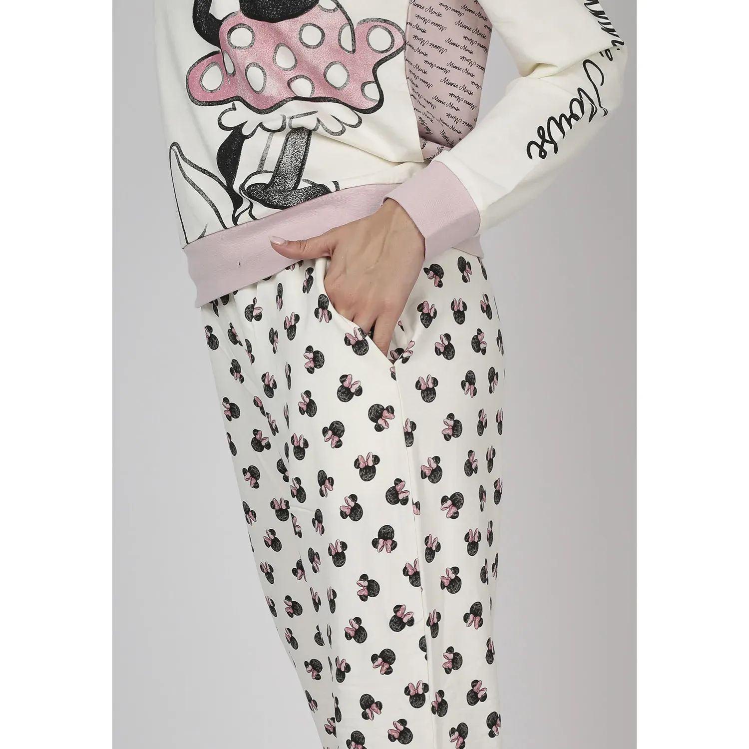 Pijama Kayser Mujer Pantalon French Terry color rosado | Platanitos