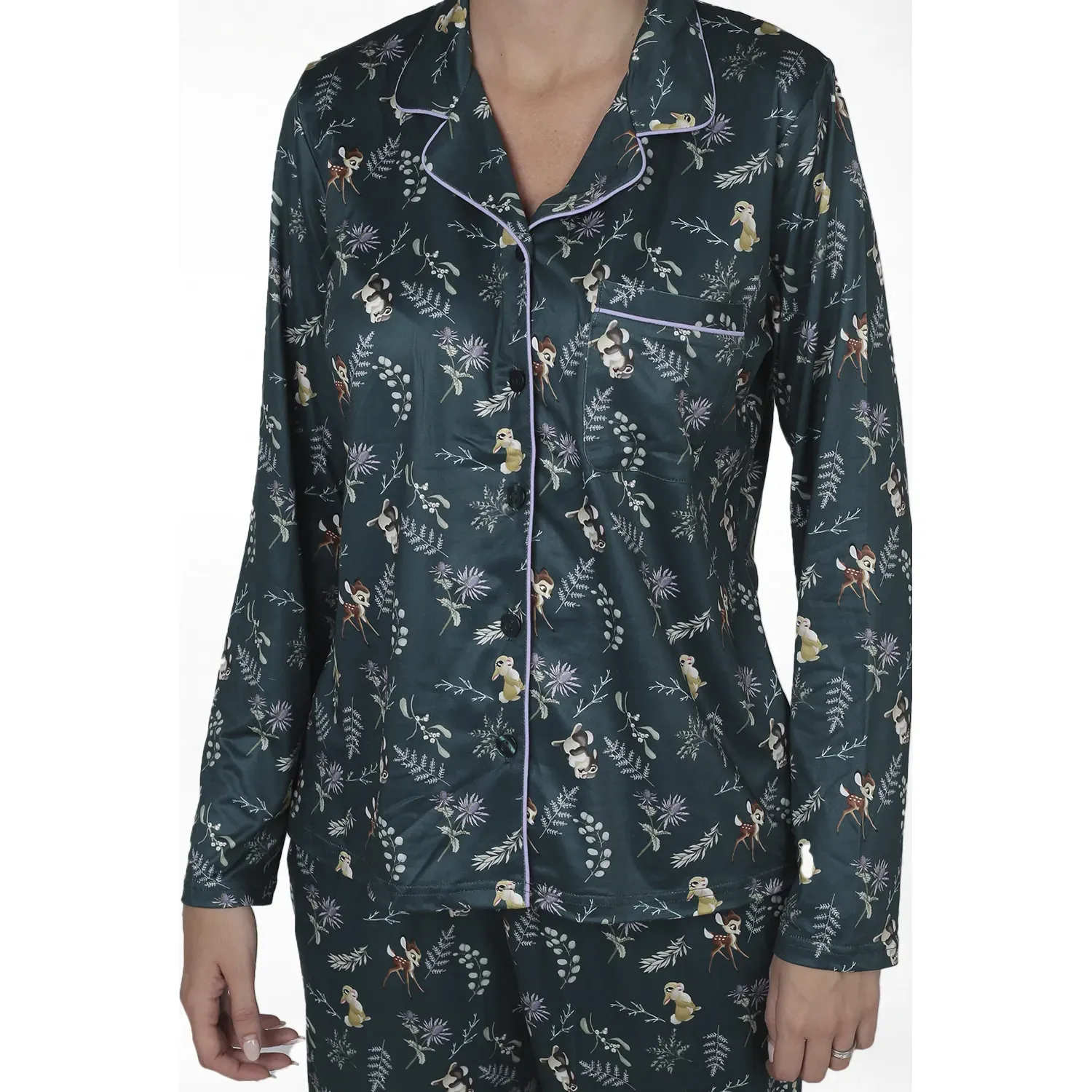 Pijama Kayser Mujer Pantalon Piel De Durazno color negro | Platanitos