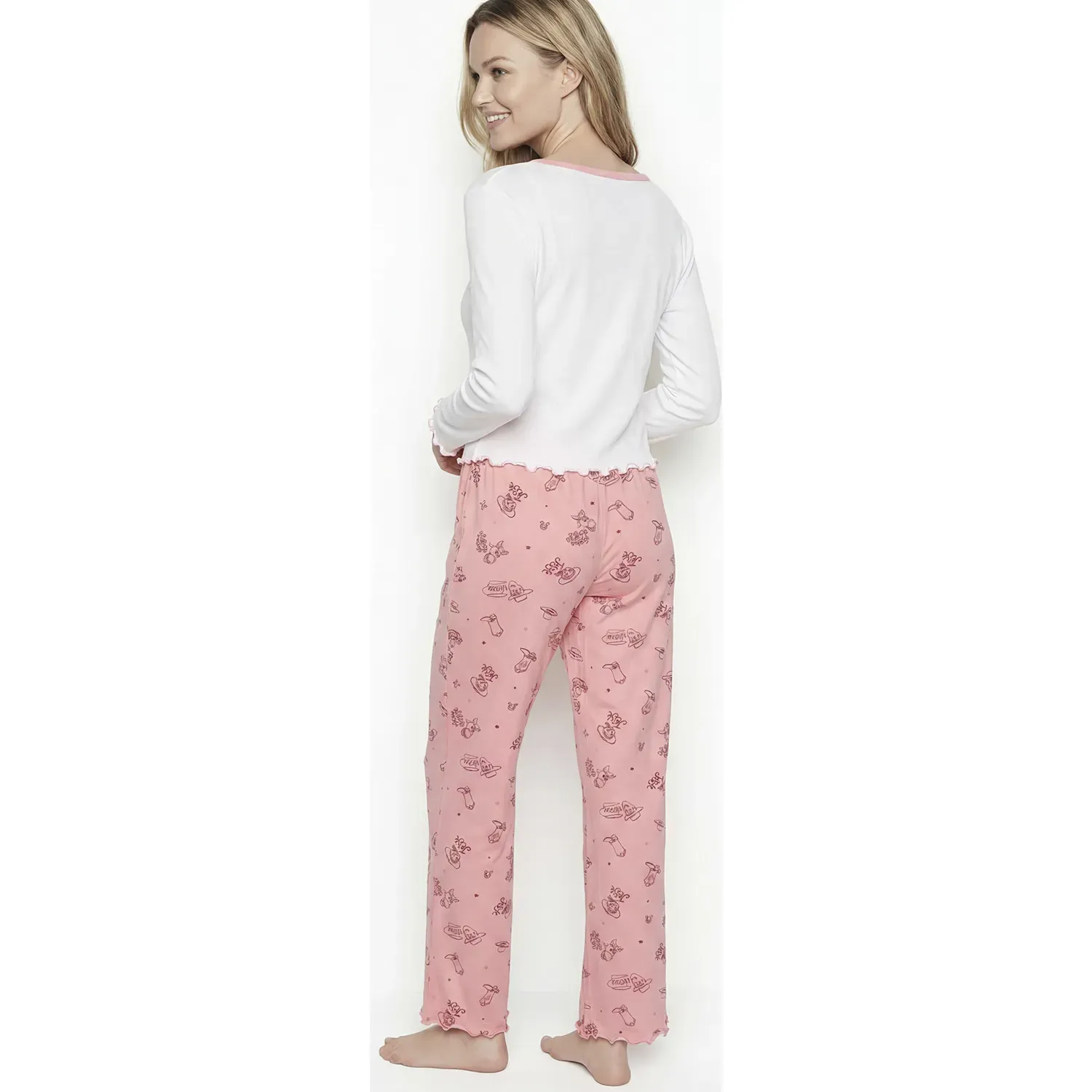 Pijama Kayser Mujer Pantalon Piel De Durazno color coral | Platanitos