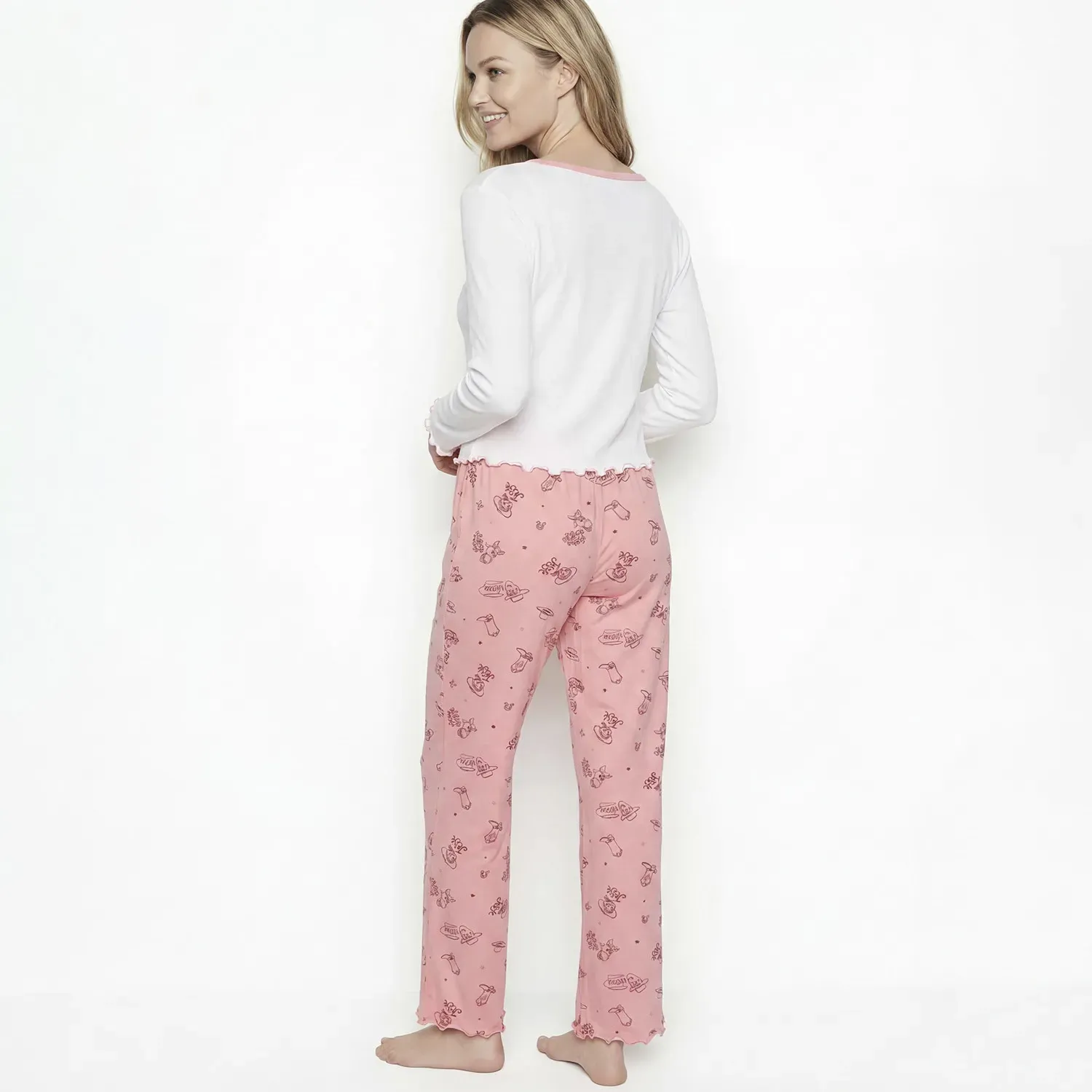 Pijama Kayser Mujer Pantalon Piel De Durazno color coral | Platanitos