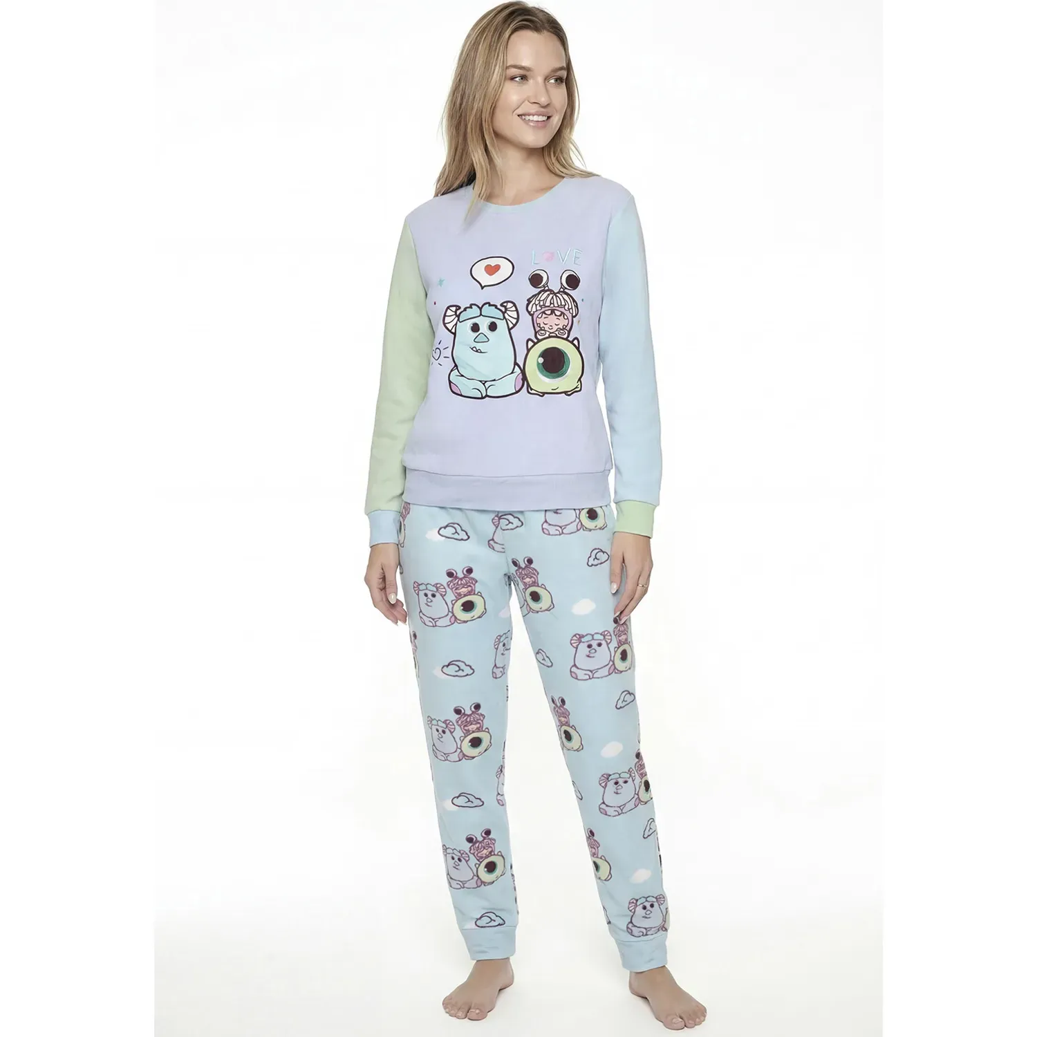 Pijama Kayser Mujer Pantalon Polar color celeste | Platanitos