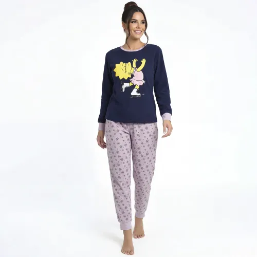 Pijama Kayser Mujer Pantalon Polar color azul | Platanitos
